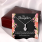 To My Daughter Your Beauty Alluring Ribbon Necklace Message Card-Express Your Love Gifts