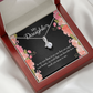 To My Daughter Your Beauty Alluring Ribbon Necklace Message Card-Express Your Love Gifts