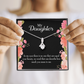 To My Daughter Your Beauty Alluring Ribbon Necklace Message Card-Express Your Love Gifts