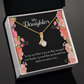 To My Daughter Your Beauty Alluring Ribbon Necklace Message Card-Express Your Love Gifts
