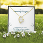 To My Daughter Your Wings Got Stronger Forever Necklace w Message Card-Express Your Love Gifts