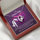 To My Fiancee Awesome Birthday Forever Necklace w Message Card-Express Your Love Gifts