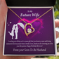 To My Fiancee Awesome Birthday Forever Necklace w Message Card-Express Your Love Gifts