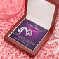 To My Fiancee Awesome Birthday Forever Necklace w Message Card-Express Your Love Gifts