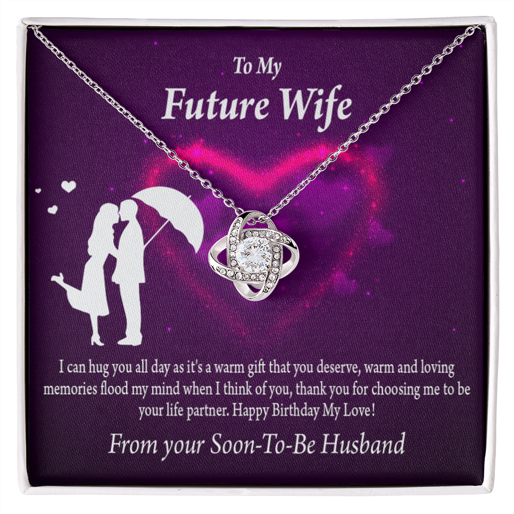 To My Fiancee Awesome Birthday Infinity Knot Necklace Message Card-Express Your Love Gifts