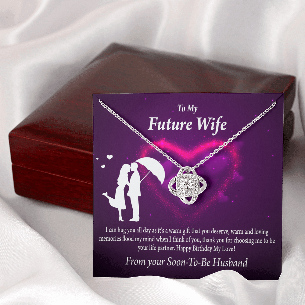 To My Fiancee Awesome Birthday Infinity Knot Necklace Message Card-Express Your Love Gifts