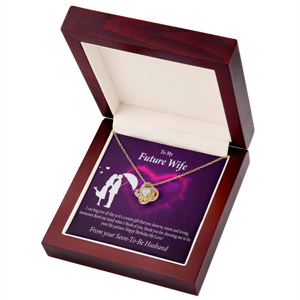 To My Fiancee Awesome Birthday Infinity Knot Necklace Message Card-Express Your Love Gifts