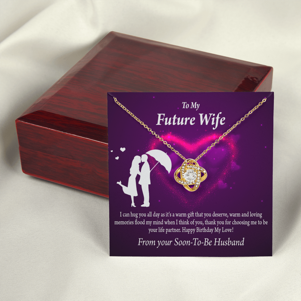 To My Fiancee Awesome Birthday Infinity Knot Necklace Message Card-Express Your Love Gifts