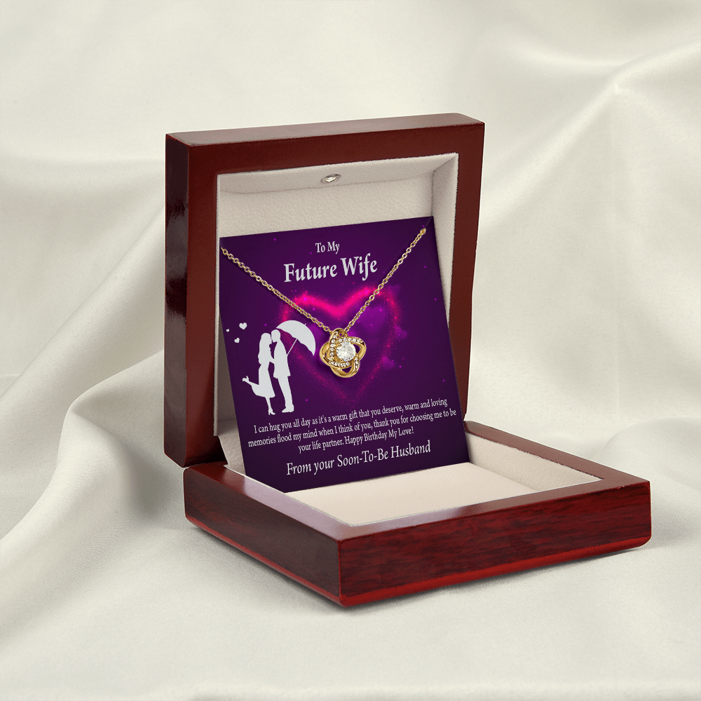 To My Fiancee Awesome Birthday Infinity Knot Necklace Message Card-Express Your Love Gifts