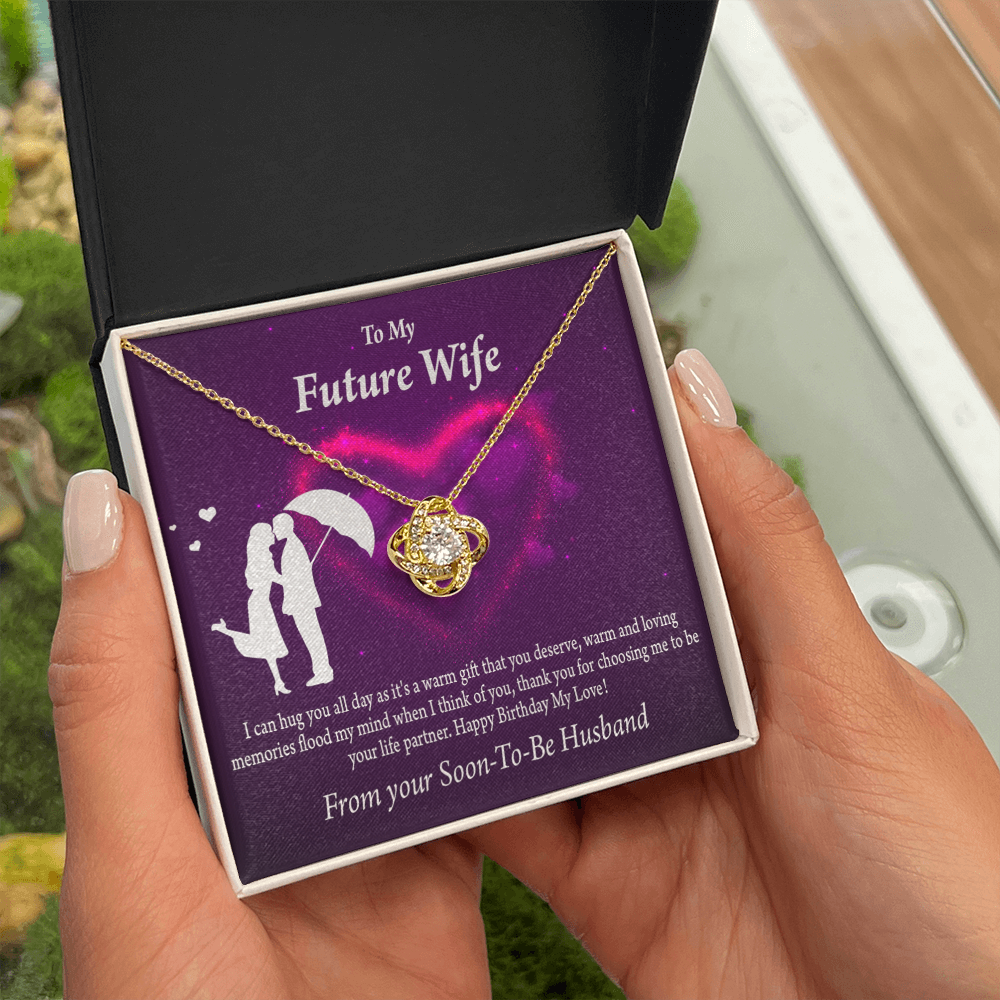 To My Fiancee Awesome Birthday Infinity Knot Necklace Message Card-Express Your Love Gifts