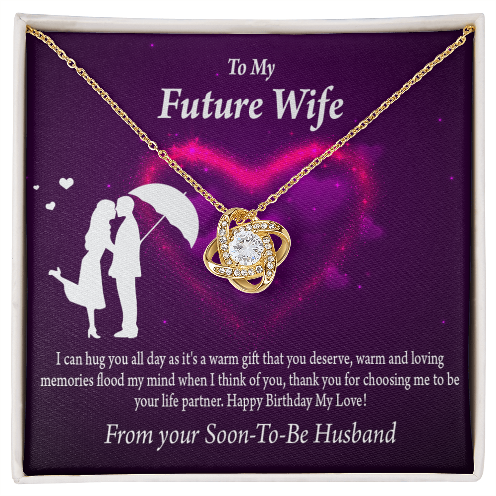 To My Fiancee Awesome Birthday Infinity Knot Necklace Message Card-Express Your Love Gifts