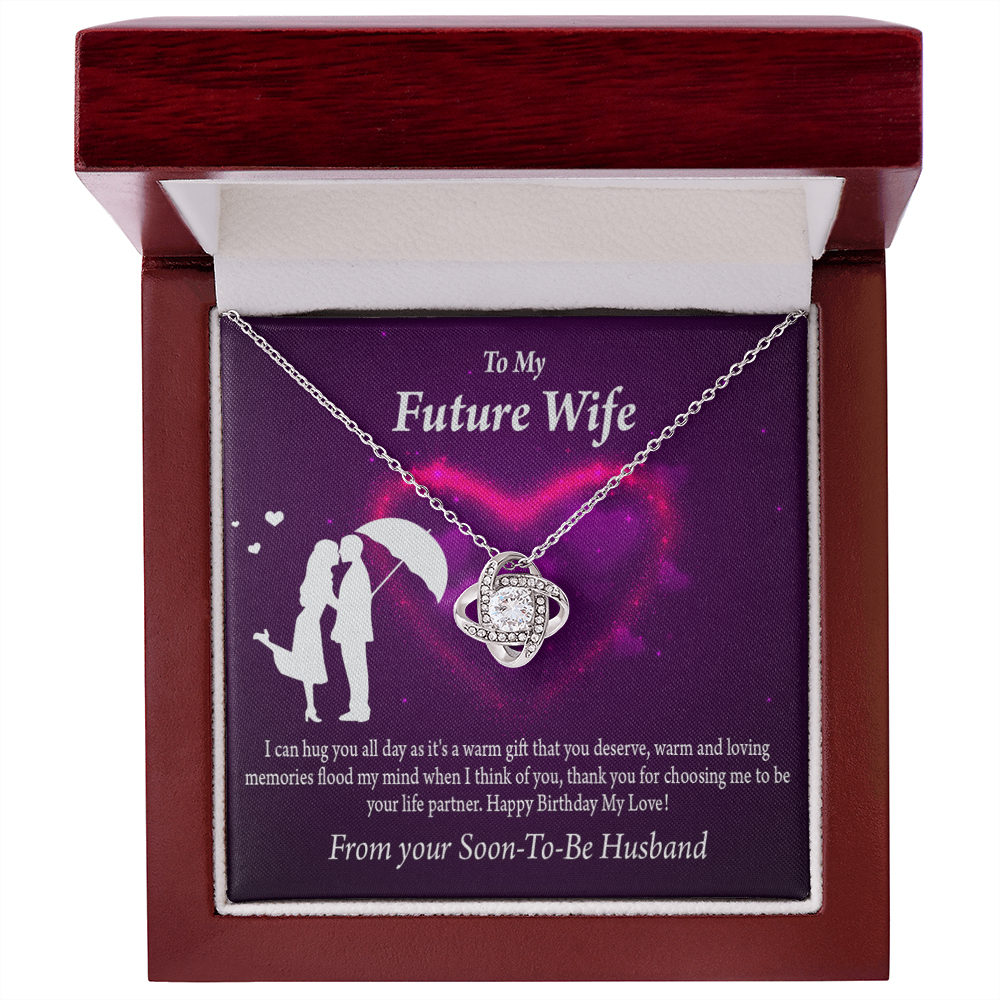 To My Fiancee Awesome Birthday Infinity Knot Necklace Message Card-Express Your Love Gifts