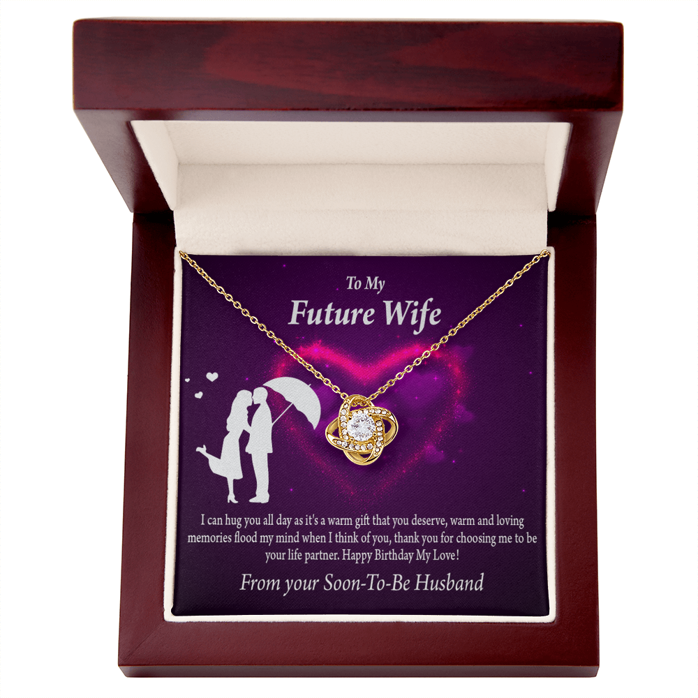 To My Fiancee Awesome Birthday Infinity Knot Necklace Message Card-Express Your Love Gifts