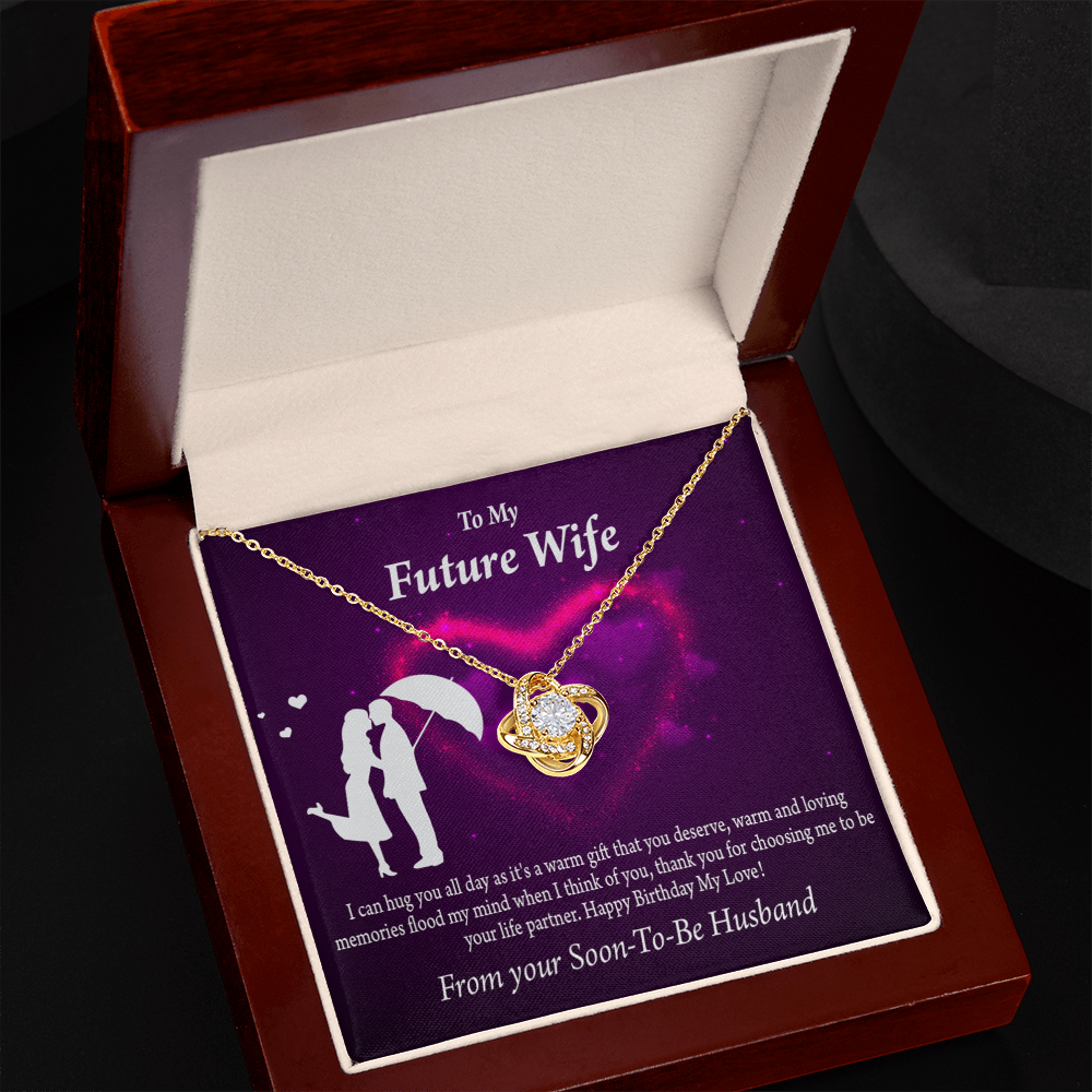 To My Fiancee Awesome Birthday Infinity Knot Necklace Message Card-Express Your Love Gifts