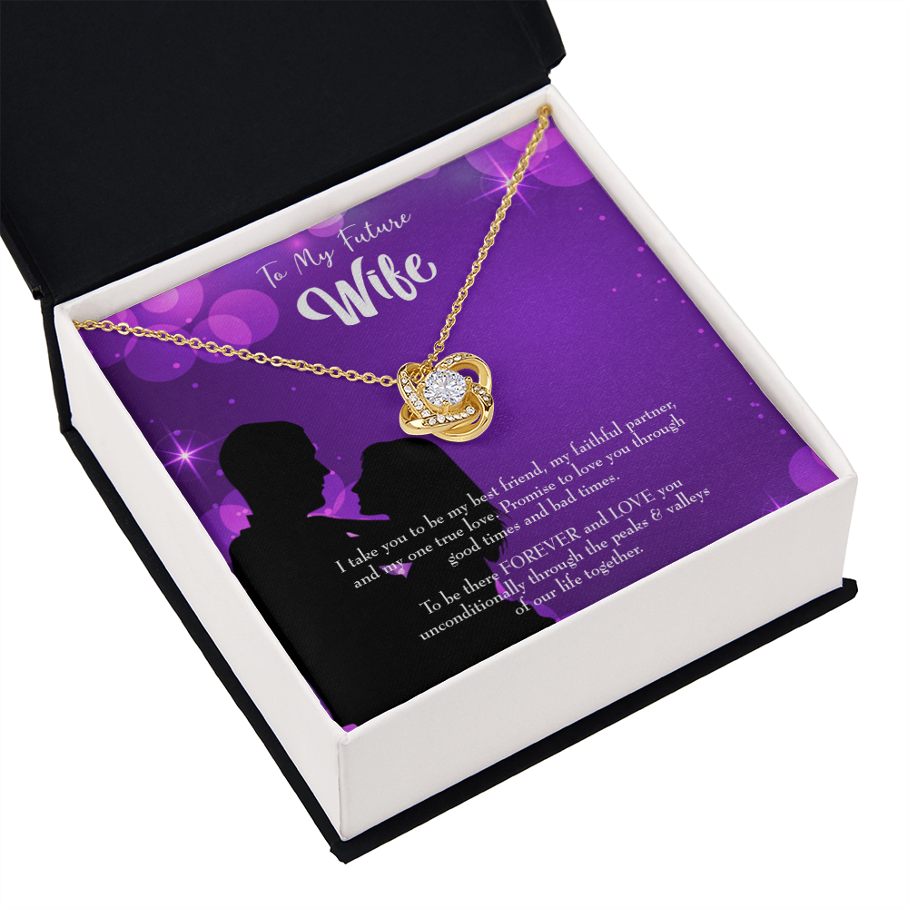 To My Fiancee Be There Forever Infinity Knot Necklace Message Card-Express Your Love Gifts