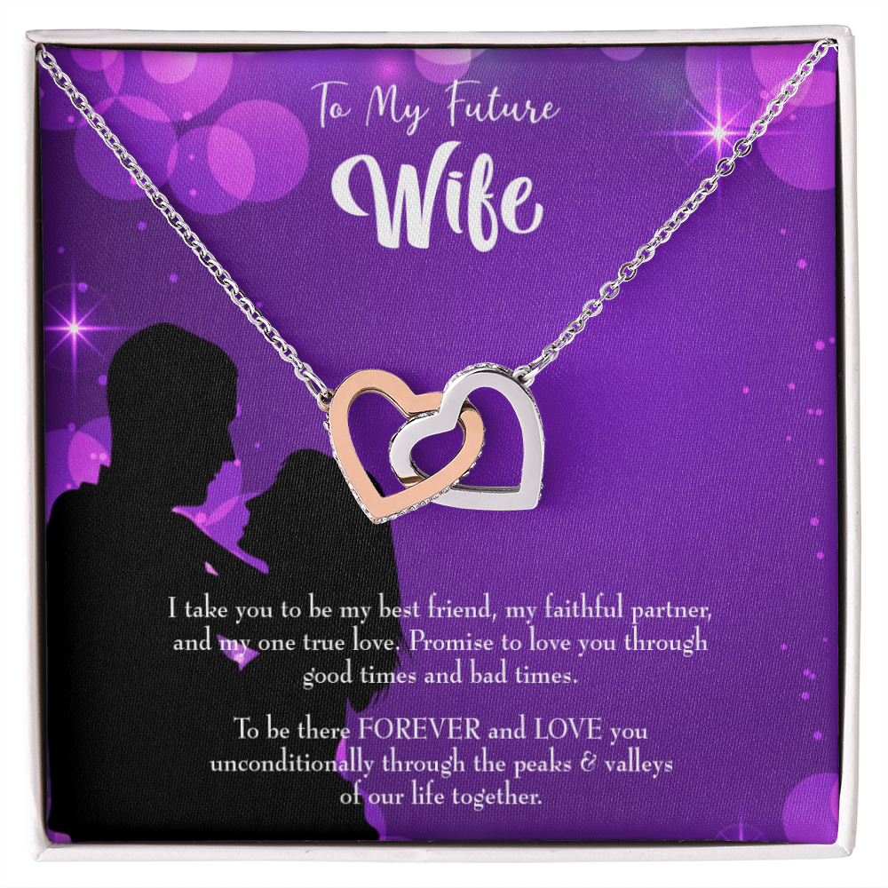 To My Fiancee Be There Forever Inseparable Necklace-Express Your Love Gifts