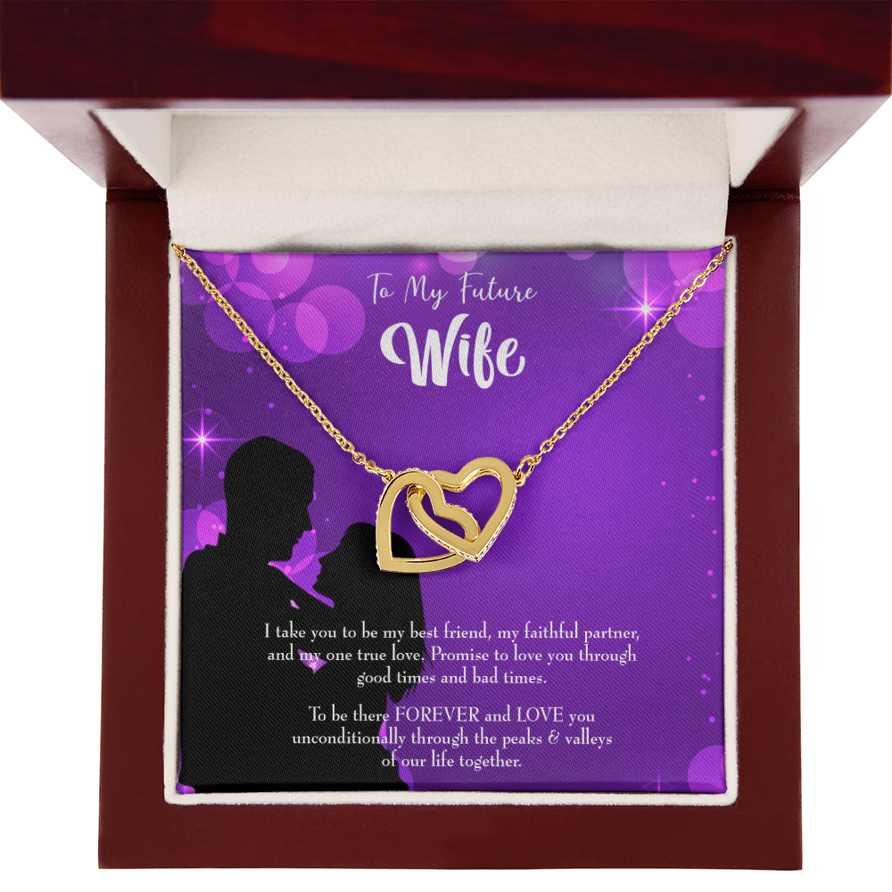 To My Fiancee Be There Forever Inseparable Necklace-Express Your Love Gifts
