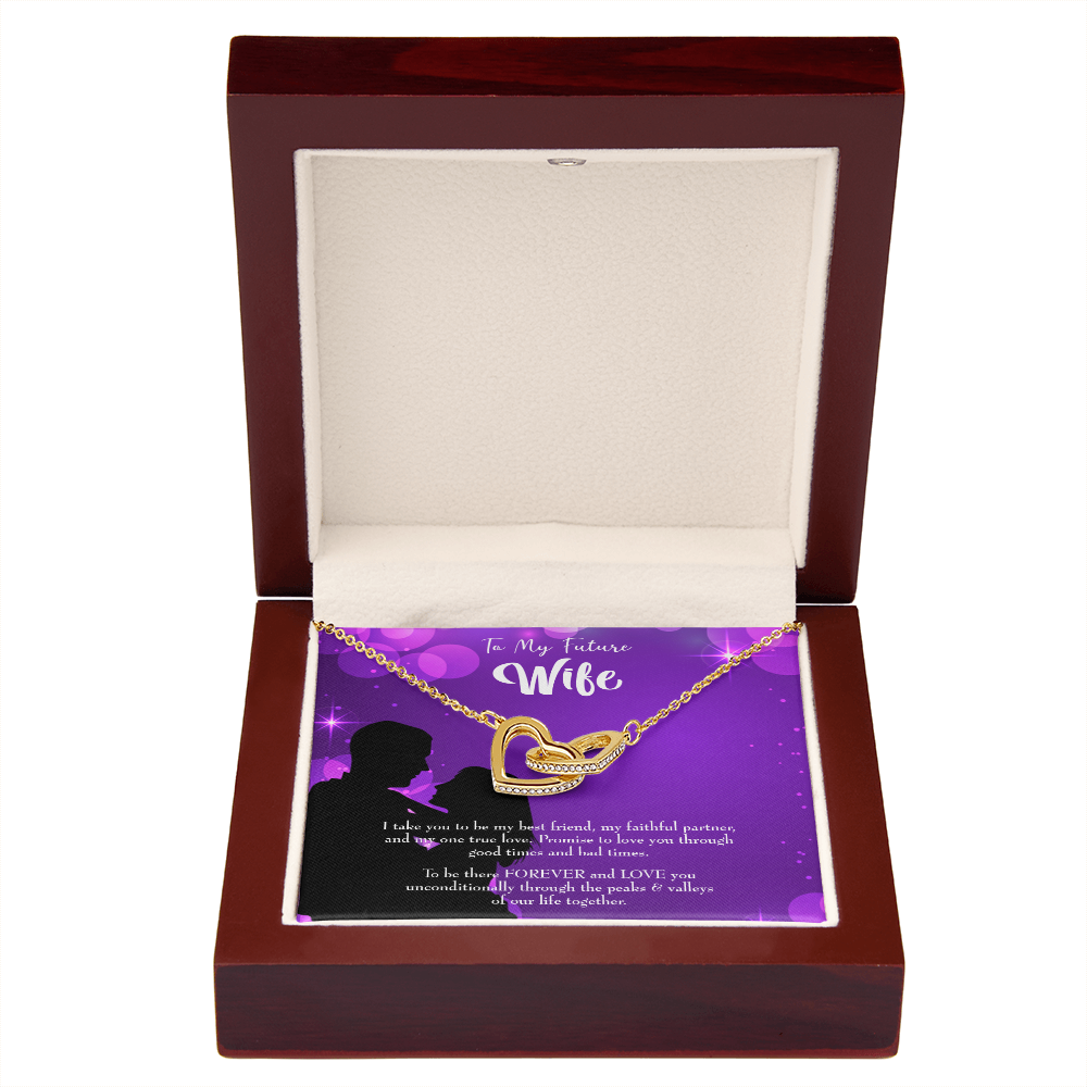 To My Fiancee Be There Forever Inseparable Necklace-Express Your Love Gifts