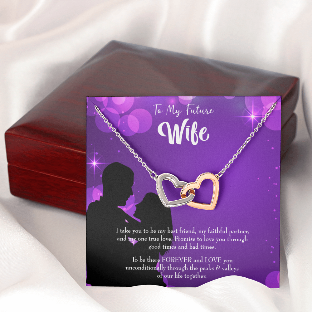 To My Fiancee Be There Forever Inseparable Necklace-Express Your Love Gifts