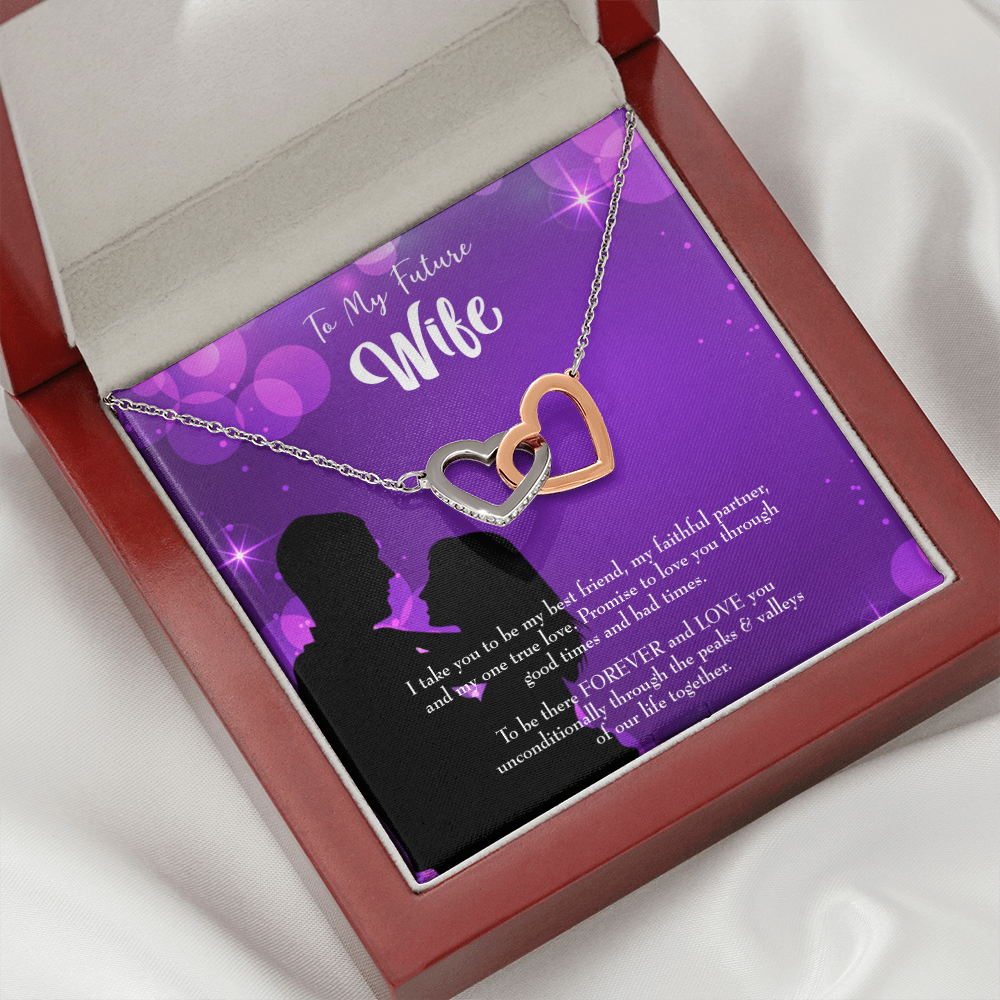 To My Fiancee Be There Forever Inseparable Necklace-Express Your Love Gifts