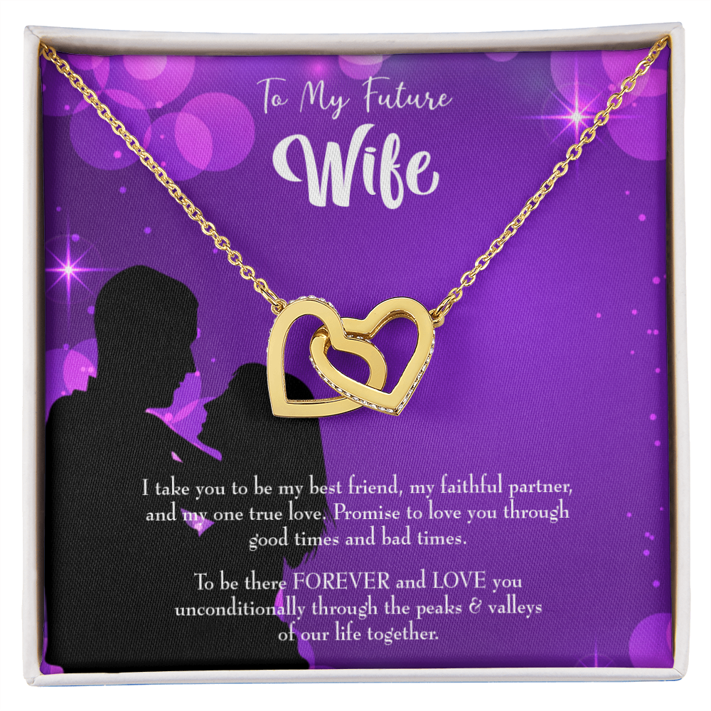 To My Fiancee Be There Forever Inseparable Necklace-Express Your Love Gifts