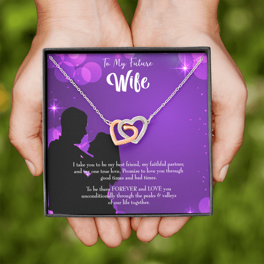 To My Fiancee Be There Forever Inseparable Necklace-Express Your Love Gifts