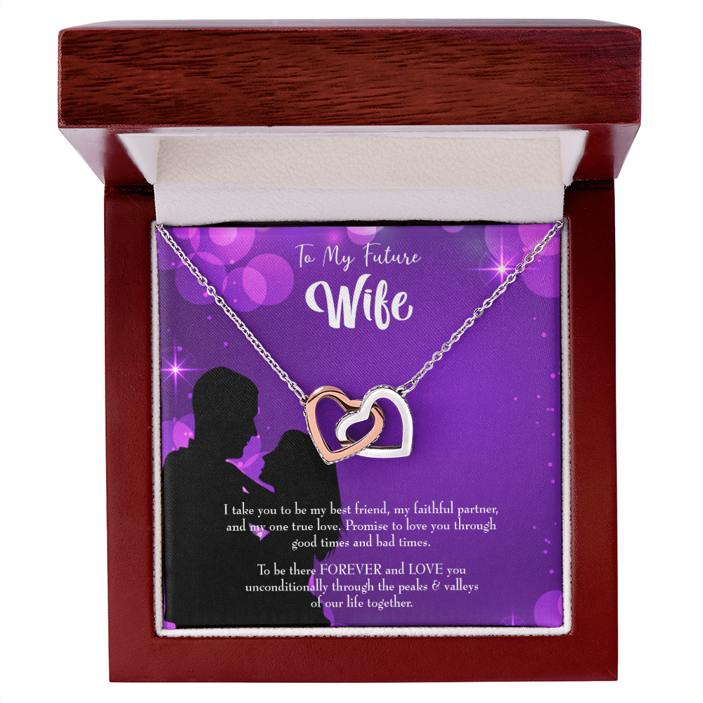 To My Fiancee Be There Forever Inseparable Necklace-Express Your Love Gifts