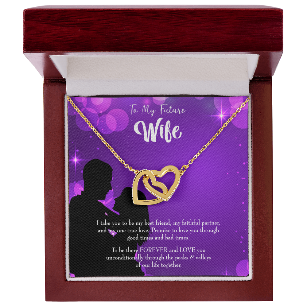 To My Fiancee Be There Forever Inseparable Necklace-Express Your Love Gifts