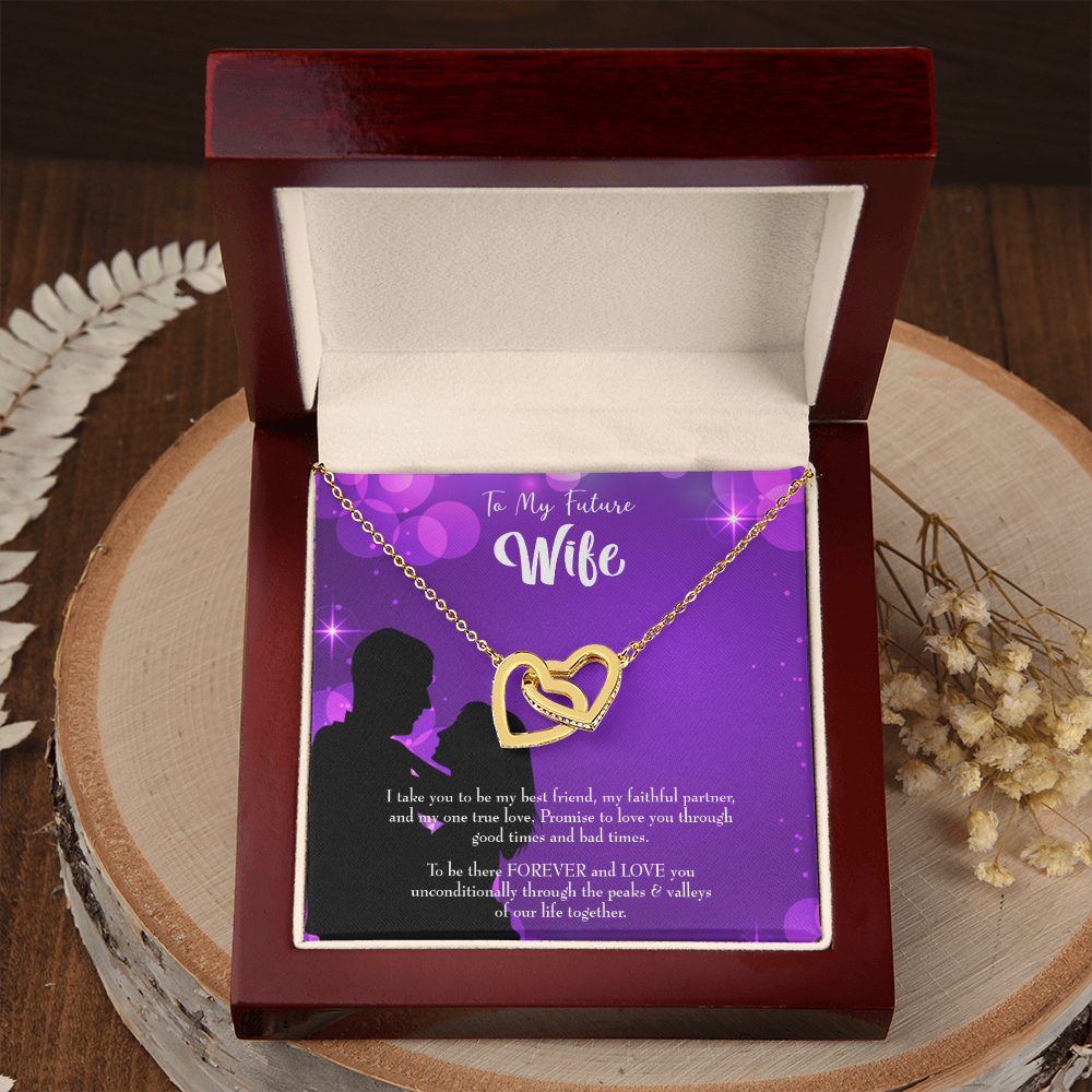 To My Fiancee Be There Forever Inseparable Necklace-Express Your Love Gifts