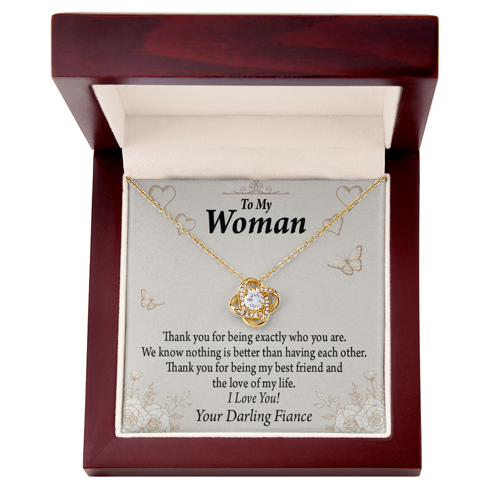 To My Fiancee Best Friend And Love Infinity Knot Necklace Message Card-Express Your Love Gifts