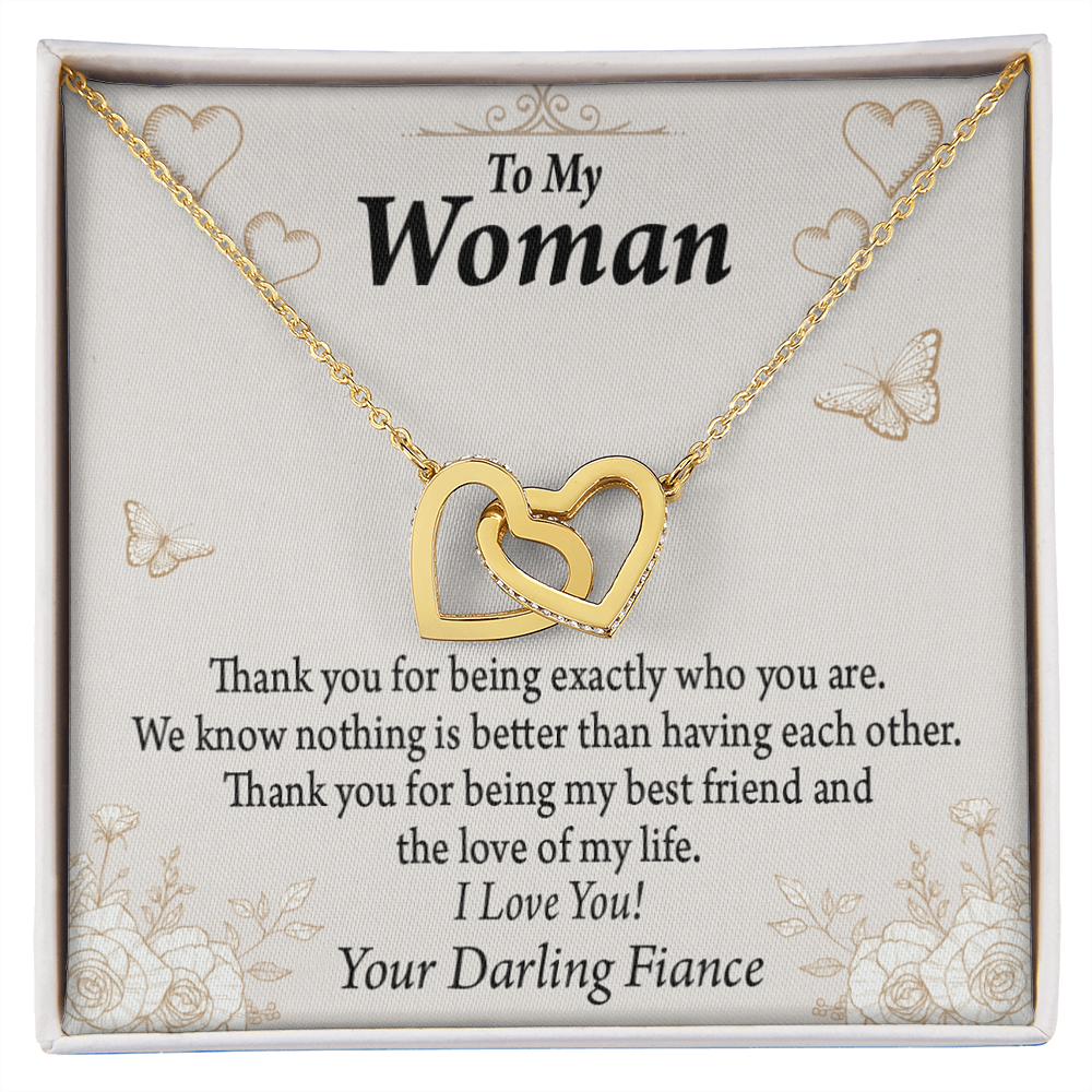 To My Fiancee Best Friend And Love Inseparable Necklace-Express Your Love Gifts