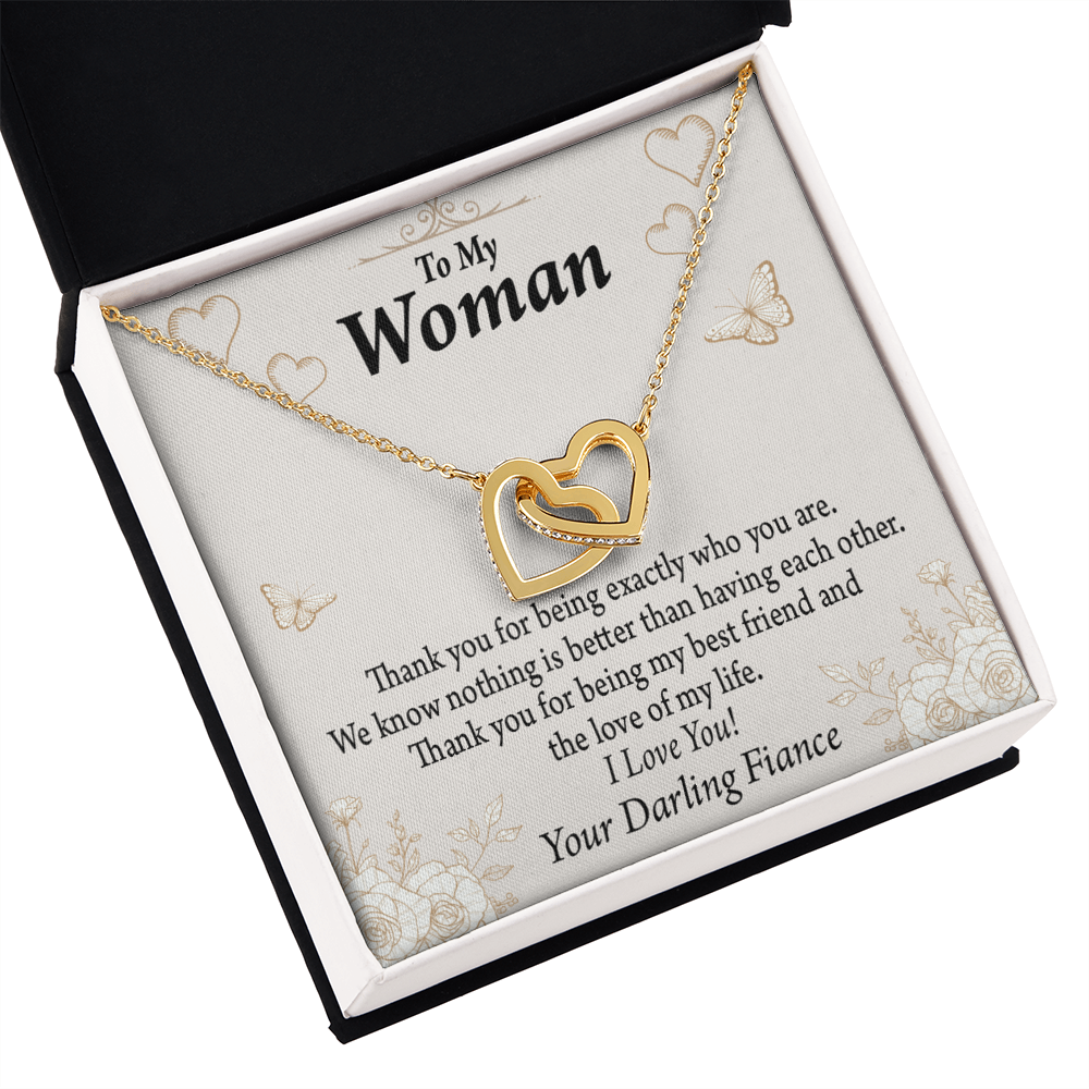 To My Fiancee Best Friend And Love Inseparable Necklace-Express Your Love Gifts