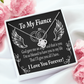 To My Fiancee Blessed to Have You Infinity Knot Necklace Message Card-Express Your Love Gifts