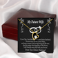 To My Fiancee Every Dream Forever Necklace w Message Card-Express Your Love Gifts