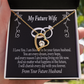 To My Fiancee Every Dream Forever Necklace w Message Card-Express Your Love Gifts