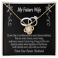 To My Fiancee Every Dream Infinity Knot Necklace Message Card-Express Your Love Gifts