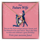 To My Fiancee Fiancee Birthday Forever Necklace w Message Card-Express Your Love Gifts