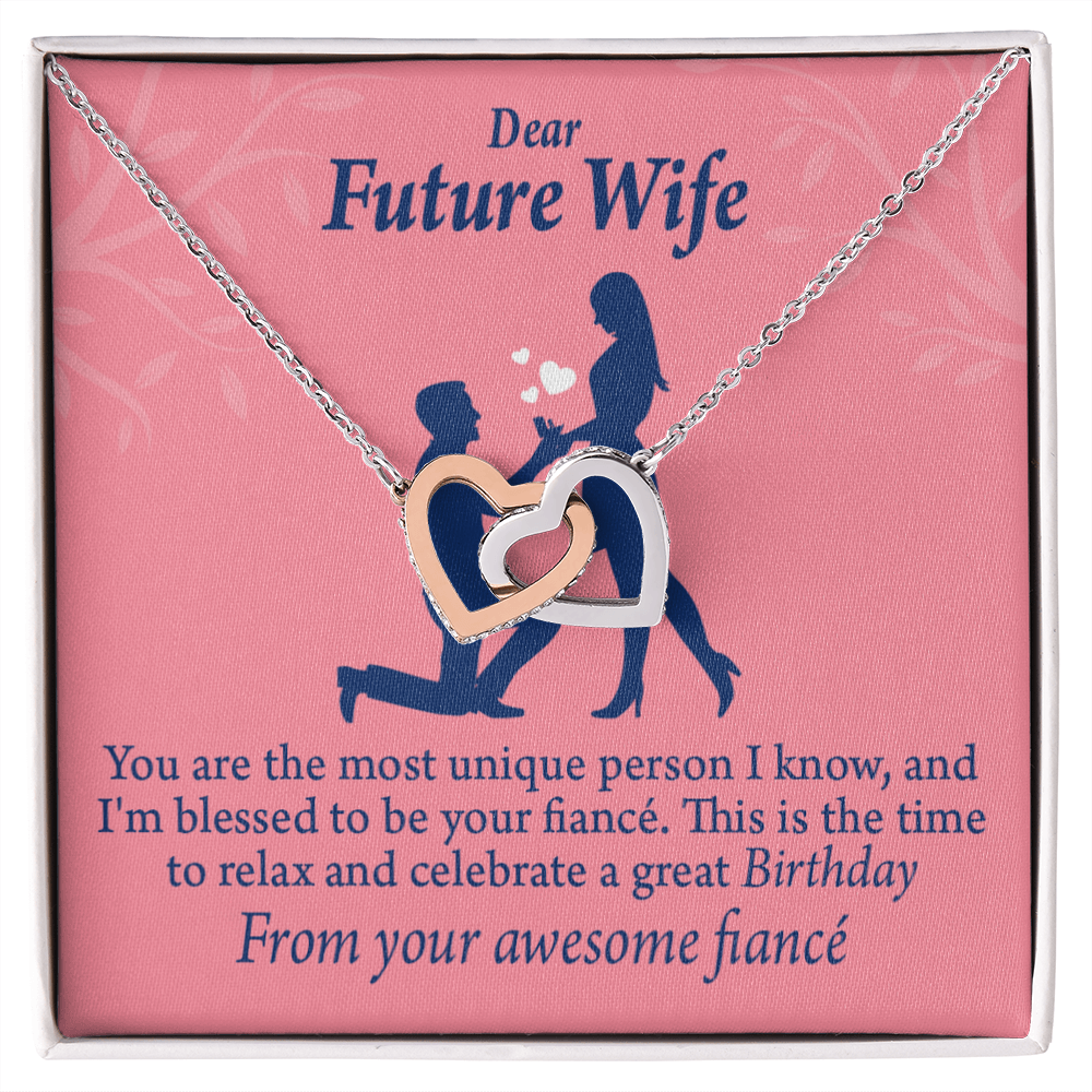 To My Fiancee Fiancee Birthday Inseparable Necklace-Express Your Love Gifts