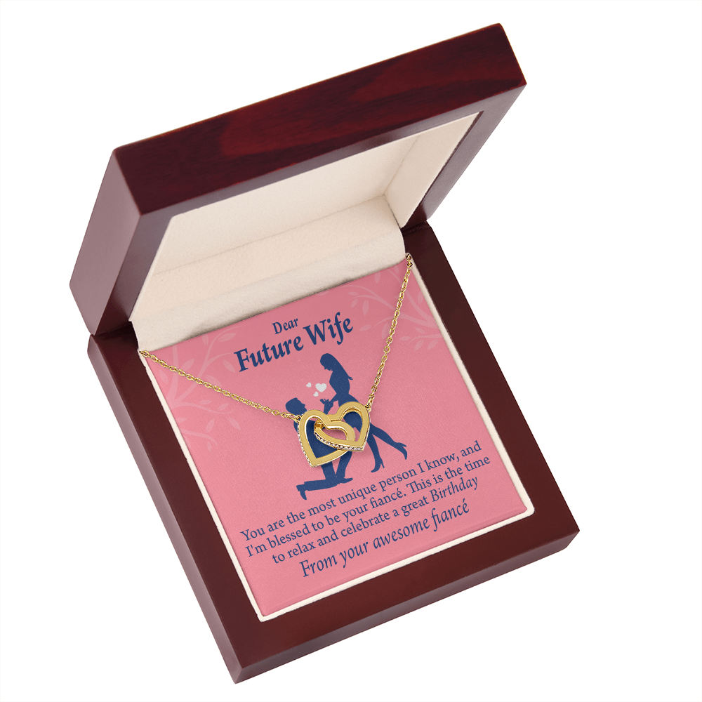 To My Fiancee Fiancee Birthday Inseparable Necklace-Express Your Love Gifts