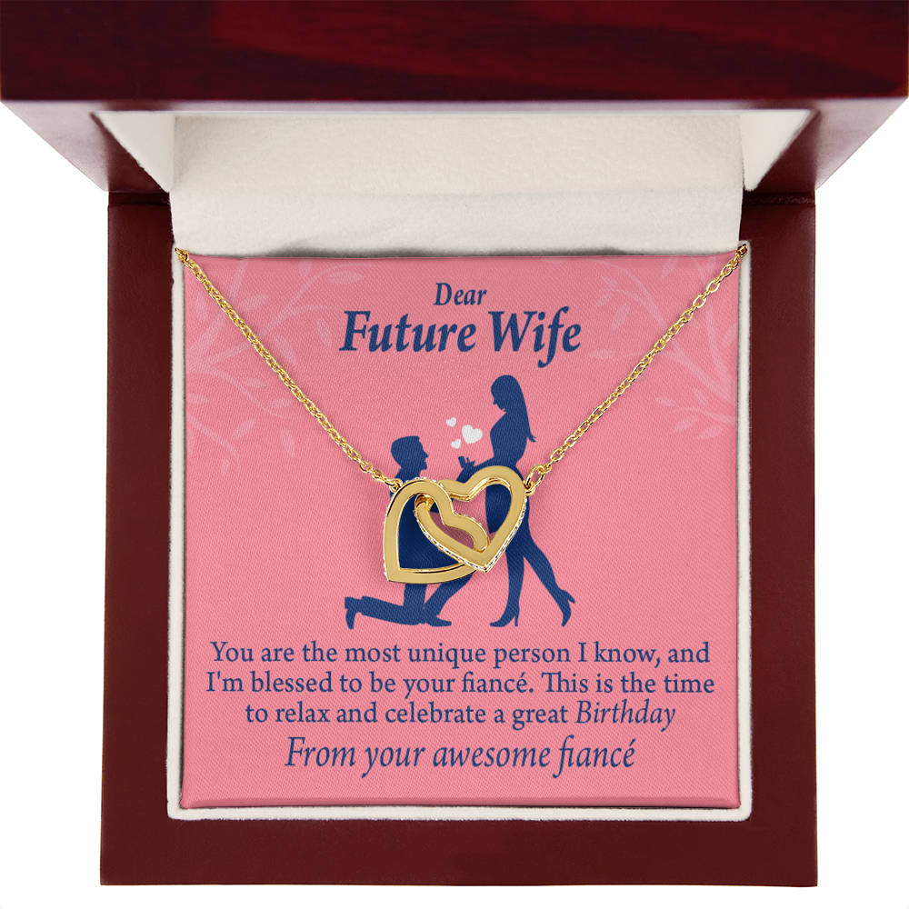 To My Fiancee Fiancee Birthday Inseparable Necklace-Express Your Love Gifts