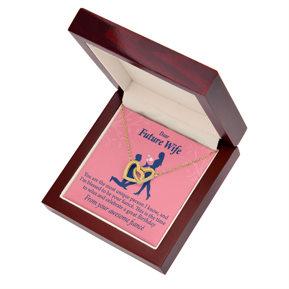To My Fiancee Fiancee Birthday Inseparable Necklace-Express Your Love Gifts