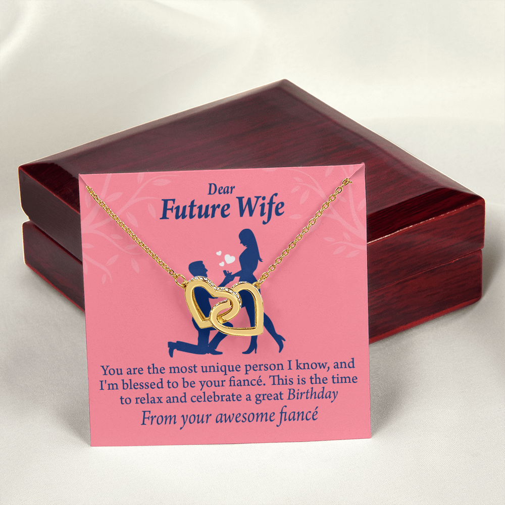 To My Fiancee Fiancee Birthday Inseparable Necklace-Express Your Love Gifts