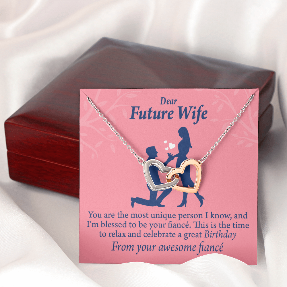To My Fiancee Fiancee Birthday Inseparable Necklace-Express Your Love Gifts