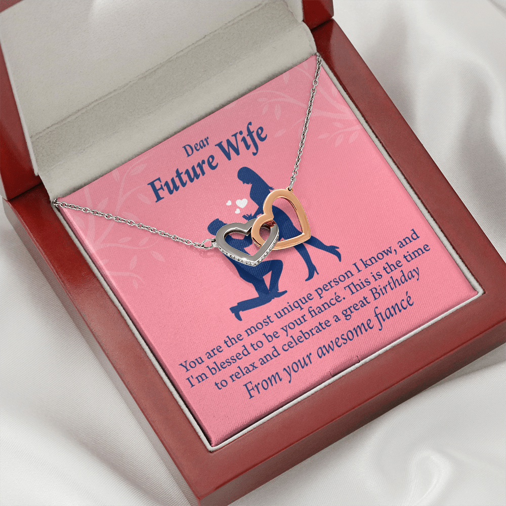 To My Fiancee Fiancee Birthday Inseparable Necklace-Express Your Love Gifts
