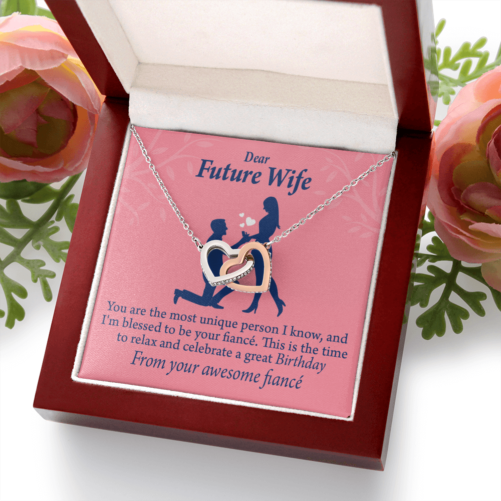 To My Fiancee Fiancee Birthday Inseparable Necklace-Express Your Love Gifts