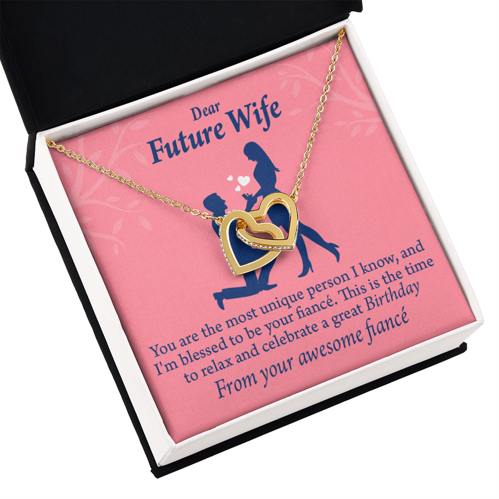 To My Fiancee Fiancee Birthday Inseparable Necklace-Express Your Love Gifts