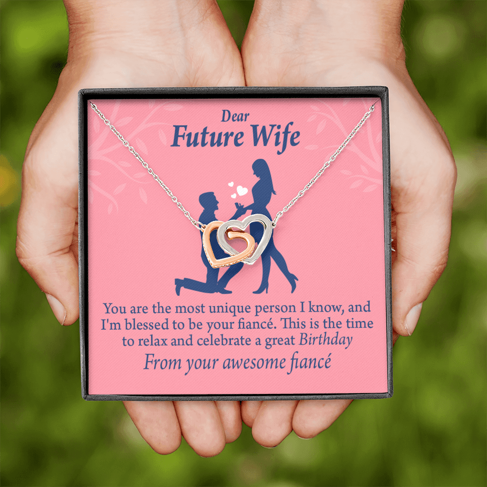 To My Fiancee Fiancee Birthday Inseparable Necklace-Express Your Love Gifts