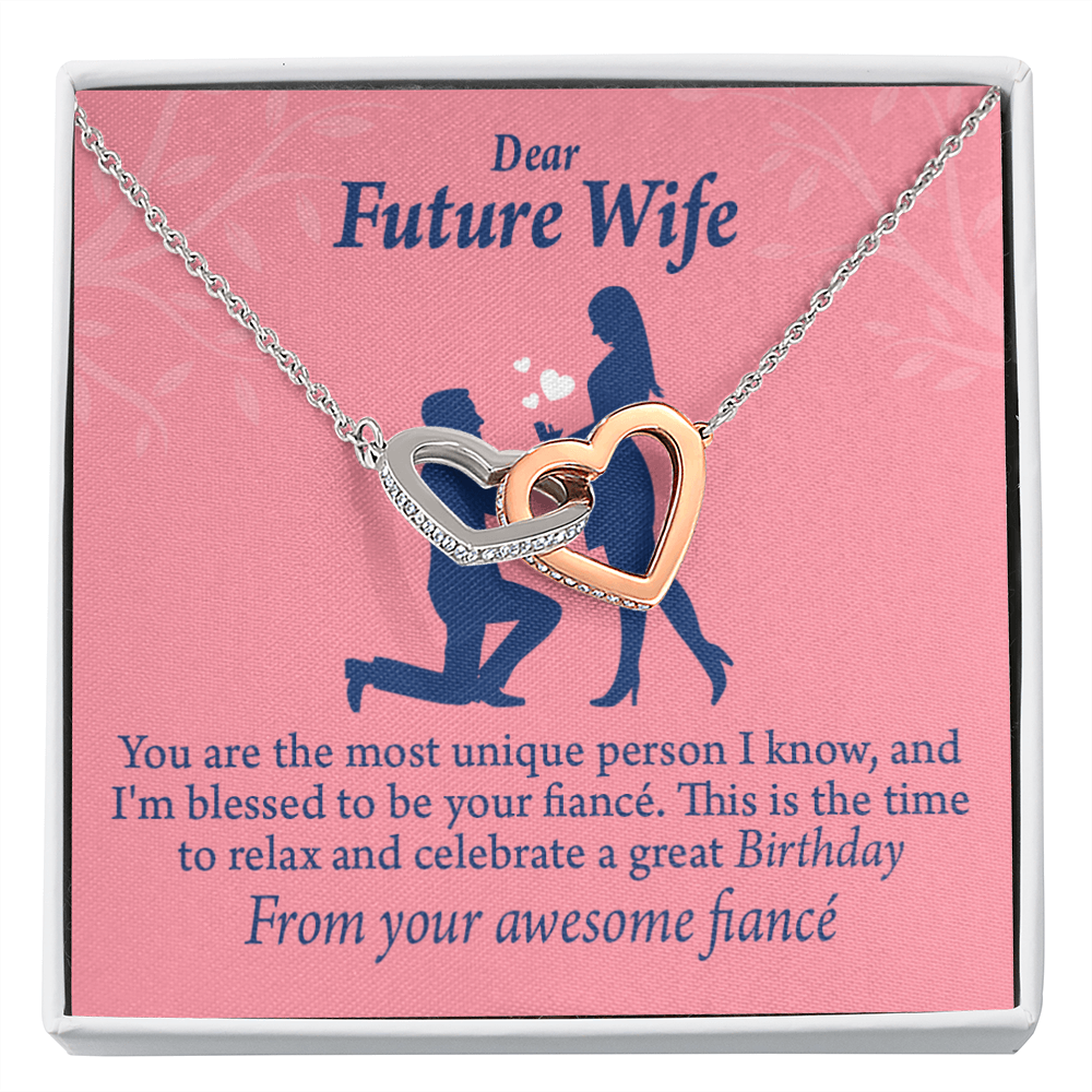 To My Fiancee Fiancee Birthday Inseparable Necklace-Express Your Love Gifts