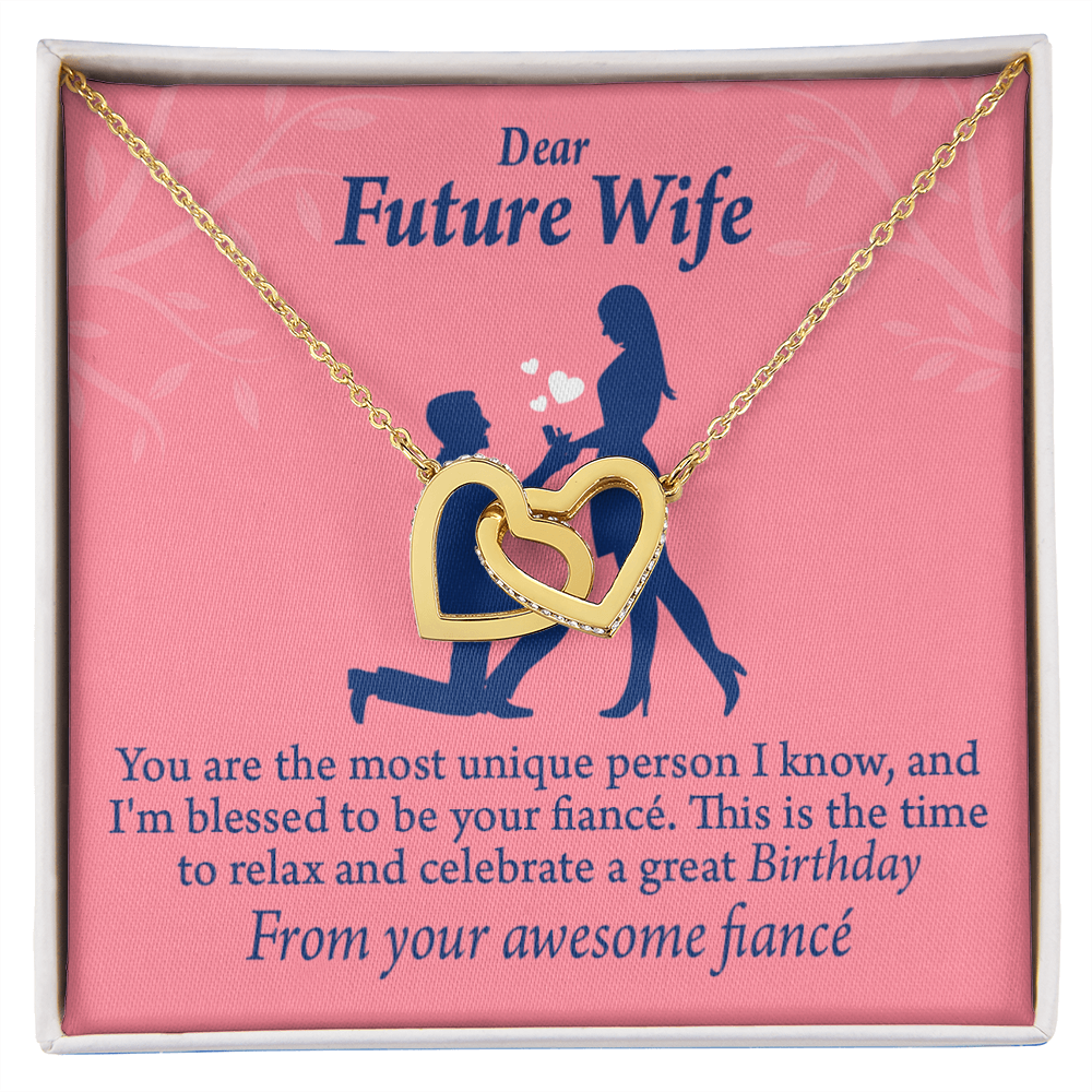 To My Fiancee Fiancee Birthday Inseparable Necklace-Express Your Love Gifts