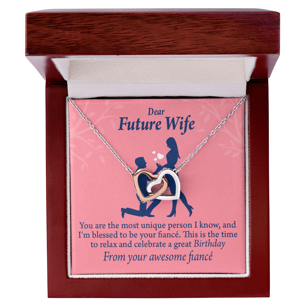 To My Fiancee Fiancee Birthday Inseparable Necklace-Express Your Love Gifts